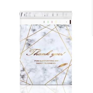 10"×13" 20pcs. Marble Print Customer Appreciation Self Adhesive Polymailers